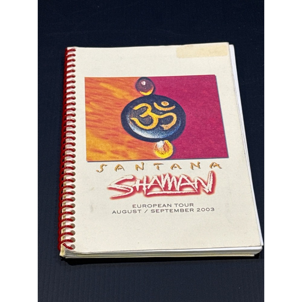 Santana Shaman European Tour 2003 Original Crew Band Itinerary Book Rare